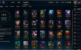 CONTA LEAGUE OF LEGENDS - LEVEL 30 - 19 SKINS - 83 CAMPEÕES