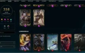 Conta League of Legends - 358 skins Lvl 304