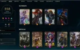 Conta League of Legends - 358 skins Lvl 304