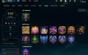 Conta League of Legends - 336 Skins - Desde 2016 - Main Sup