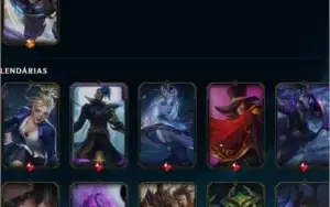 conta do LOL gold 3 com 150 skins com todos os campeões