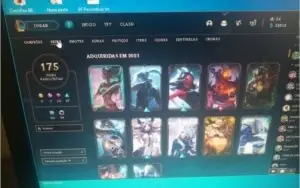 Conta do lol no platina 2 todos os campeões , 175 skins .