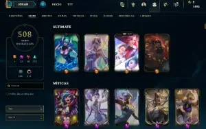 Conta Lol lv 535 com 508 Skins !