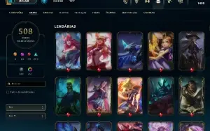 Conta Lol lv 535 com 508 Skins !