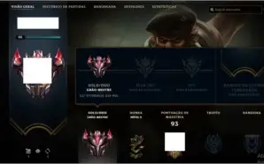 Conta GrãoMestre Soloqueue (600+pdl) League of legends