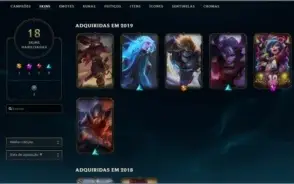 Conta Prata 1 com Skins lendárias