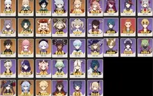 CONTA GENSHIN AR58 - 13 PERSONAGENS 5⭐- 5 ARMAS 5⭐