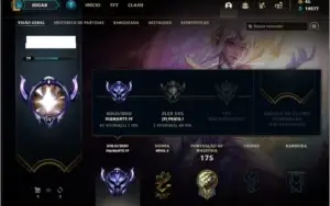 conta diamante 4 com 22 skins e 55 champs