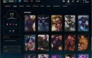 conta diamante 4 com 22 skins e 55 champs