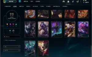 conta diamante 4 com 22 skins e 55 champs