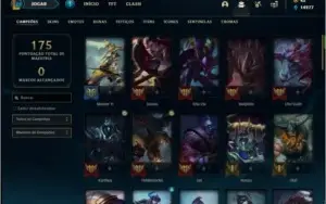 conta diamante 4 com 22 skins e 55 champs