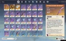 Genshin impact AR 40 - Shogun + Luz do Cortador de Grama