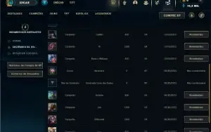 Platina 1 com 25 Champs e 1 Skin