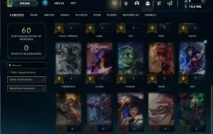 Platina 1 com 25 Champs e 1 Skin