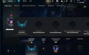 Platina 1 com 25 Champs e 1 Skin