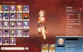 CONTA GENSHIN YOIMIYA C1+THUNDERING PULSE+HARPA+DILUC+KEQING