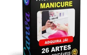 Pack Canva Manicure - 26 Artes Editáveis