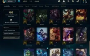 Conta PLATINA 1 com 16 skins e 40 champs