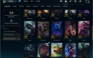Conta PLATINA 1 com 16 skins e 40 champs