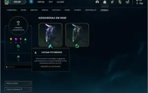 Conta PLATINA 1 com 16 skins e 40 champs
