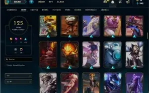 Conta bronze 2 com 72 Champs e 125 Skins + 3 Vitoriosas