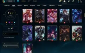 Conta bronze 2 com 72 Champs e 125 Skins + 3 Vitoriosas