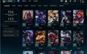 Conta bronze 2 com 72 Champs e 125 Skins + 3 Vitoriosas