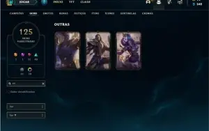 Conta bronze 2 com 72 Champs e 125 Skins + 3 Vitoriosas