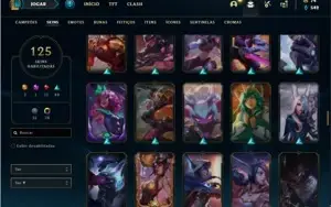 Conta bronze 2 com 72 Champs e 125 Skins + 3 Vitoriosas