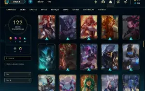 Conta ouro 4 com 150 Champs e 122 Skins + 2 Prestigios