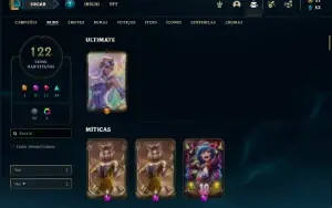 Conta ouro 4 com 150 Champs e 122 Skins + 2 Prestigios