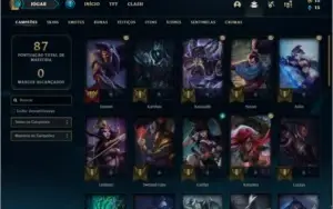 Conta platina 1 com 11 skins e 40 champs