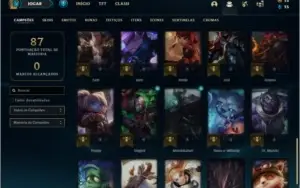 Conta platina 1 com 11 skins e 40 champs
