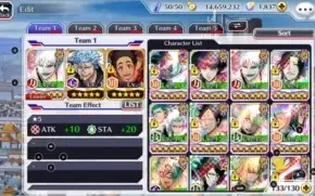 conta bleach brave souls (Hikone,Grimmjow, Toshiro)