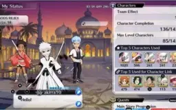 conta bleach brave souls (Hikone,Grimmjow, Toshiro)