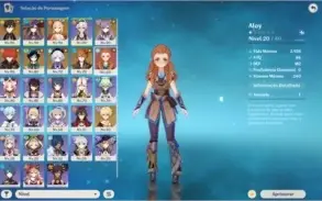 CONTA GENSHIN IMPACT AR 56  10 PERSONAGENS 5* QUASE TODOS T4