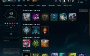 Ouro 2 com 40 Champs e 5 Skins