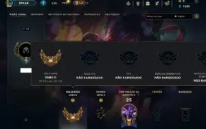 Ouro 2 com 40 Champs e 5 Skins