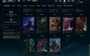 Ouro 2 com 40 Champs e 5 Skins