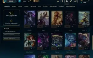 Ouro 2 com 40 Champs e 5 Skins