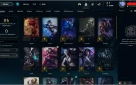 Conta LoL, LVL 43 Unranked, 31 Campeões, 12 Skins