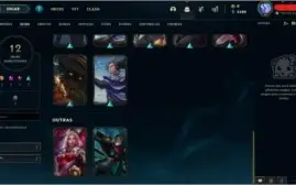 Conta LoL, LVL 43 Unranked, 31 Campeões, 12 Skins