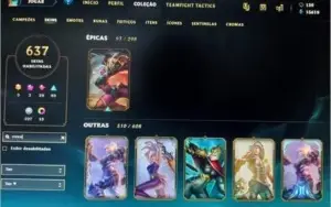Conta LOL - 637 skins