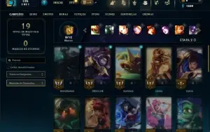 Unranked com 32 Champs e 4 Skins