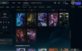 ACC COM 41K ESSÊNCIA AZUL 92 CHAMPS E 45 SKINS POR R$ 215,99