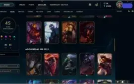 ACC COM 41K ESSÊNCIA AZUL 92 CHAMPS E 45 SKINS POR R$ 215,99