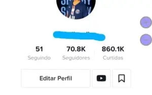 CONTA TIKTOK COM MAIS DE 70 MIL SEGUIDORES