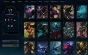 Diamante 4 - 111 Campeões, 53 Skins