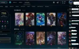 Conta de Lol, 805 skins, 159 icones, 45 sent, Borda de D5