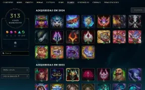 Conta de lol com várias skins exclusivas